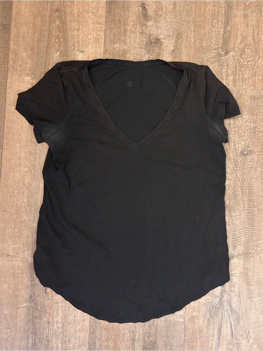 Lululemon Women's Black V-Neck Short Sleeve Top